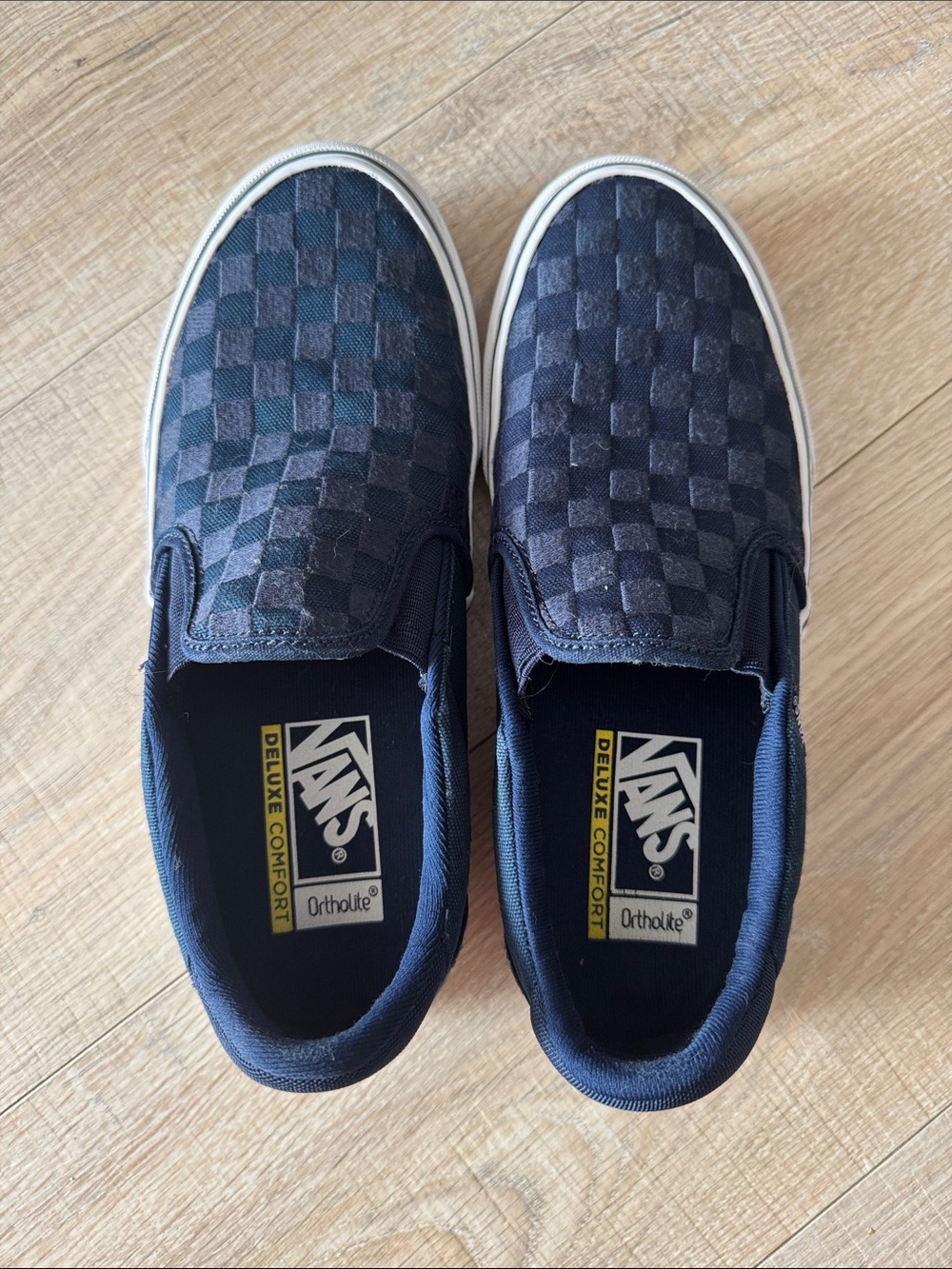 Vans Slip-On Checkerboard in Navy and Black